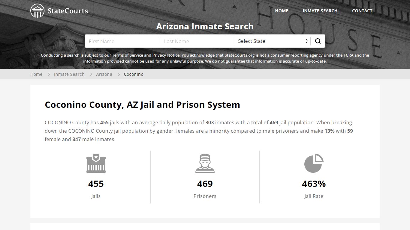Coconino County, AZ Inmate Search - StateCourts