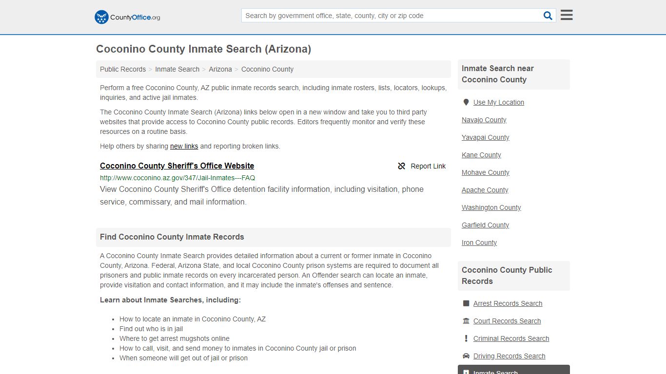 Inmate Search - Coconino County, AZ (Inmate Rosters ...